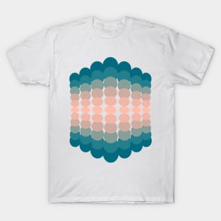 Geometric pattern abstract modern blue T-Shirt
